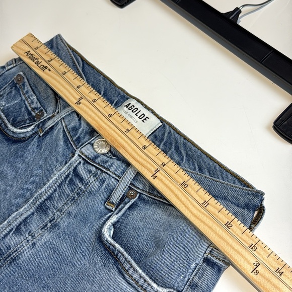 AGOLDE Denim Women's NICO High Rise Slim Fit Jeans button Fly Size 24 - Picture 6 of 10